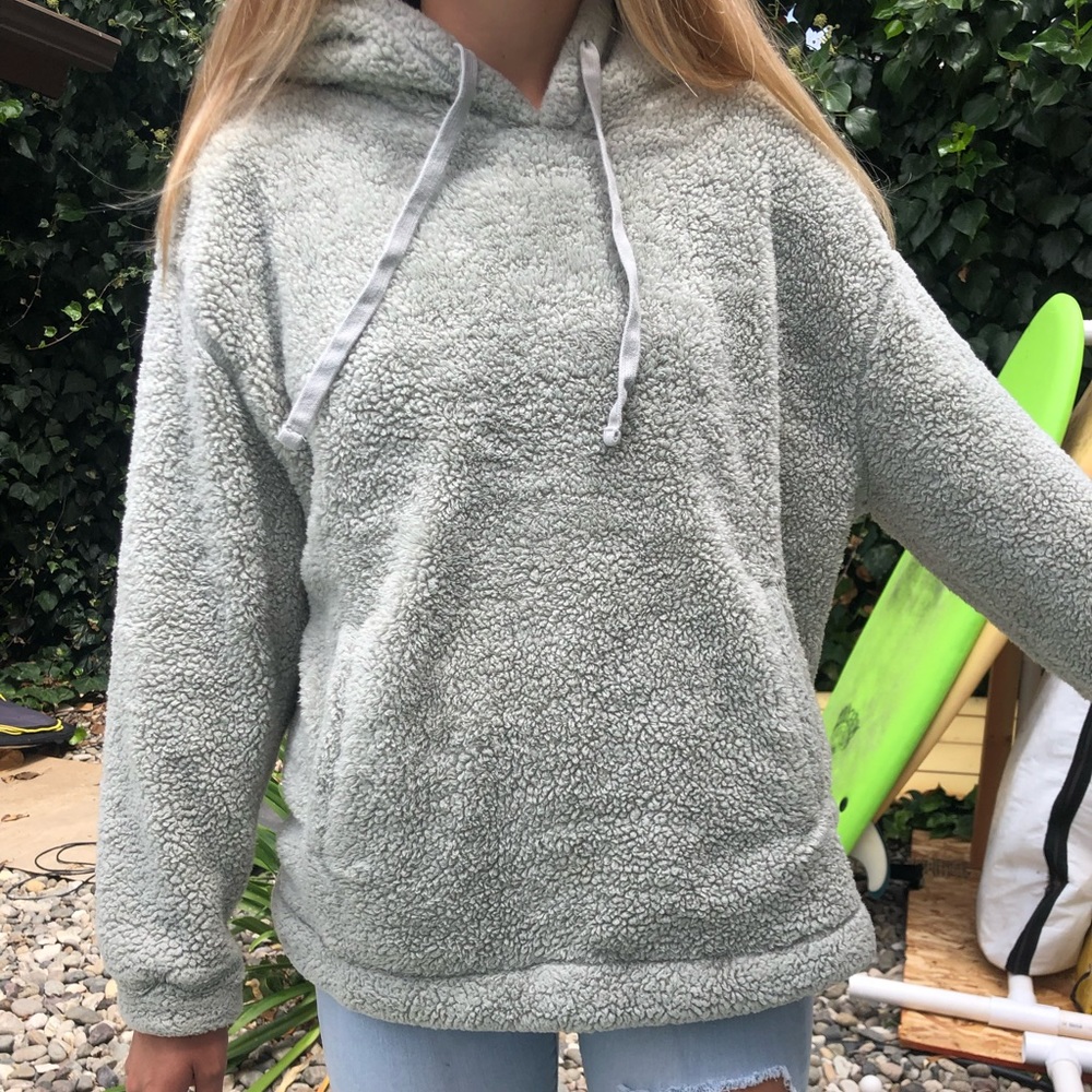 Large fuzzy sweat shirt